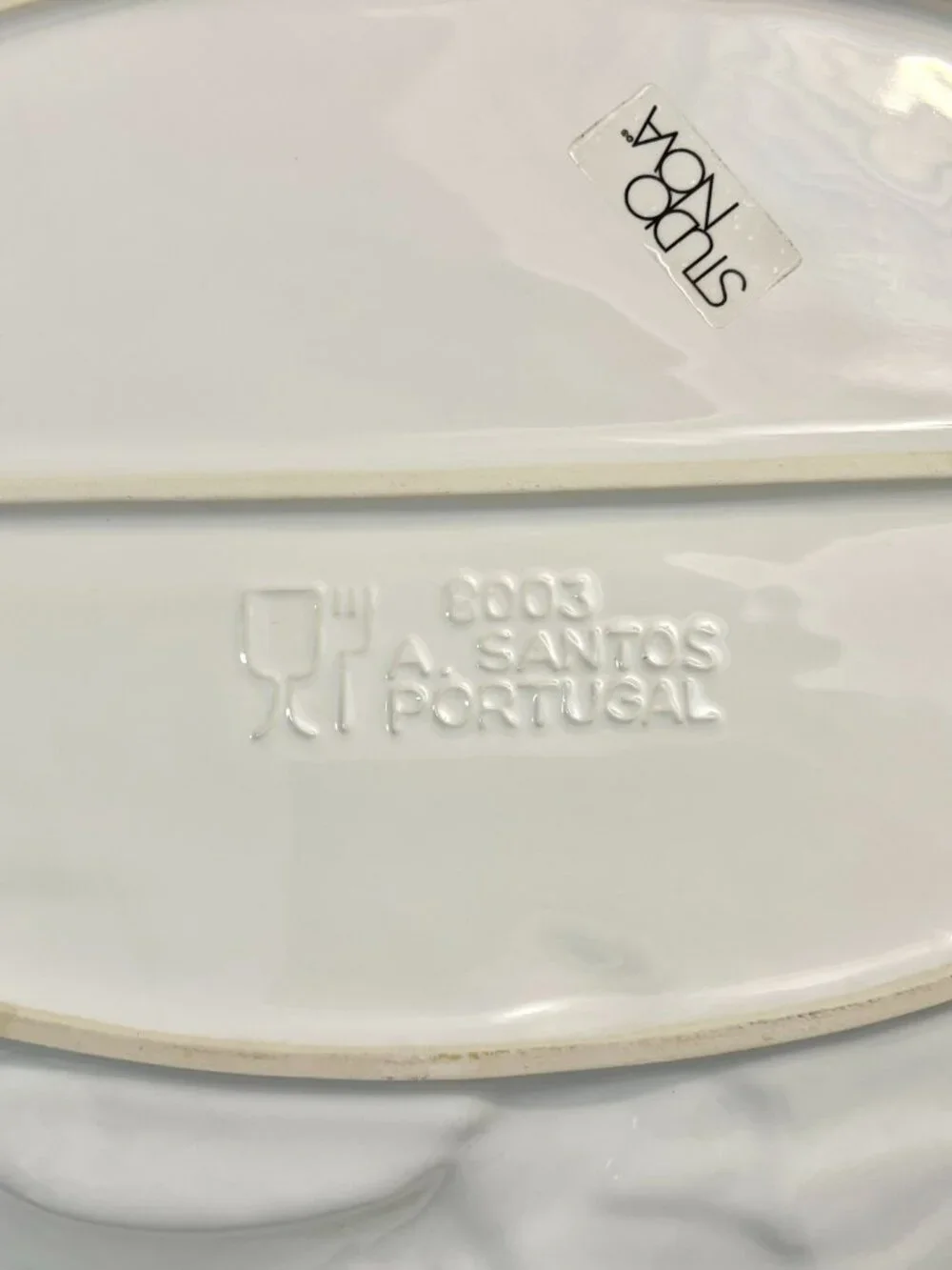 Vintage - A. Santos / Portugal Large Oval Lobster Serving Platter - White - EUC